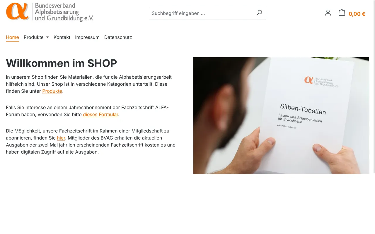 Bundesverband Alphabetisierung Shop